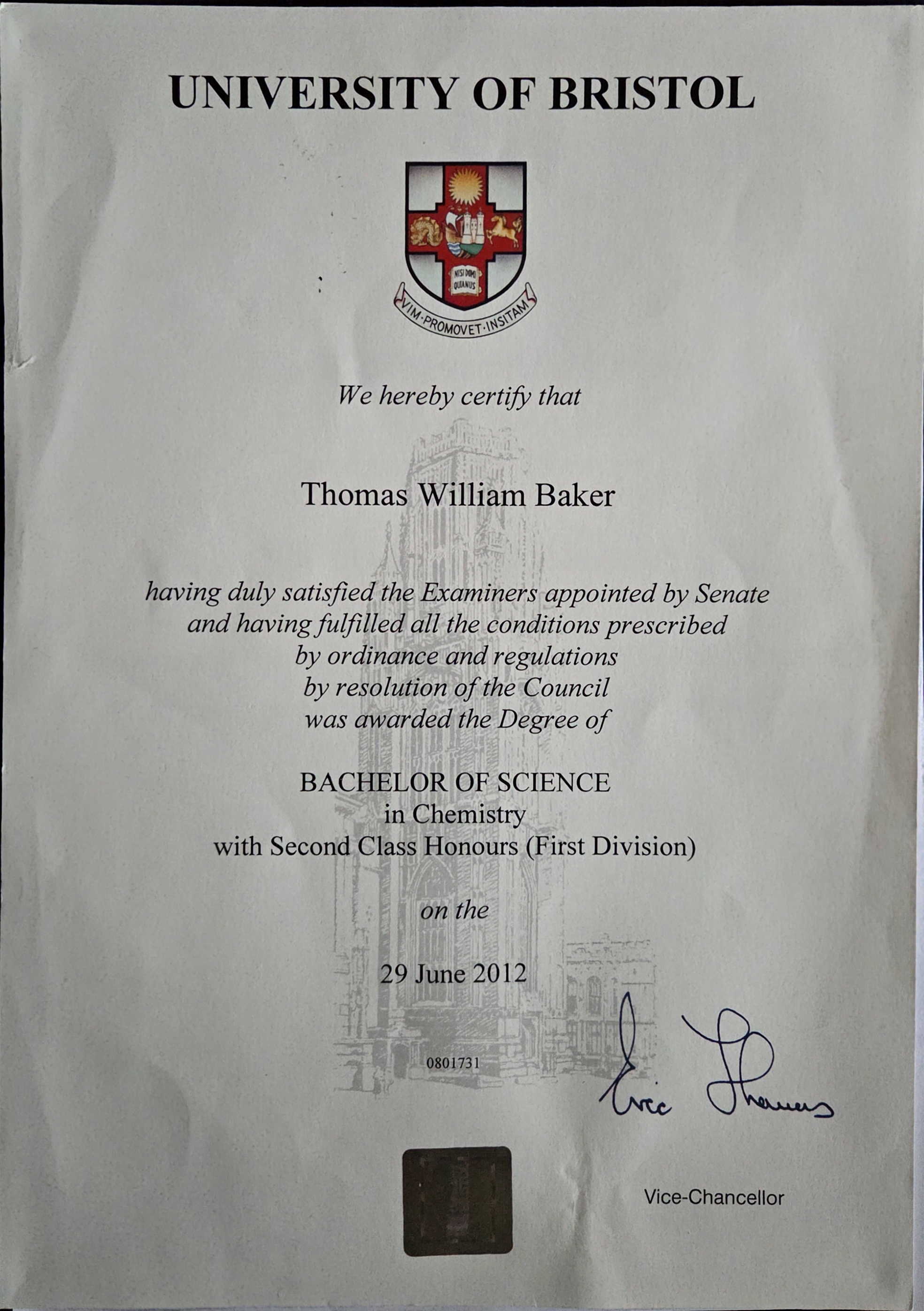 Certificate 1